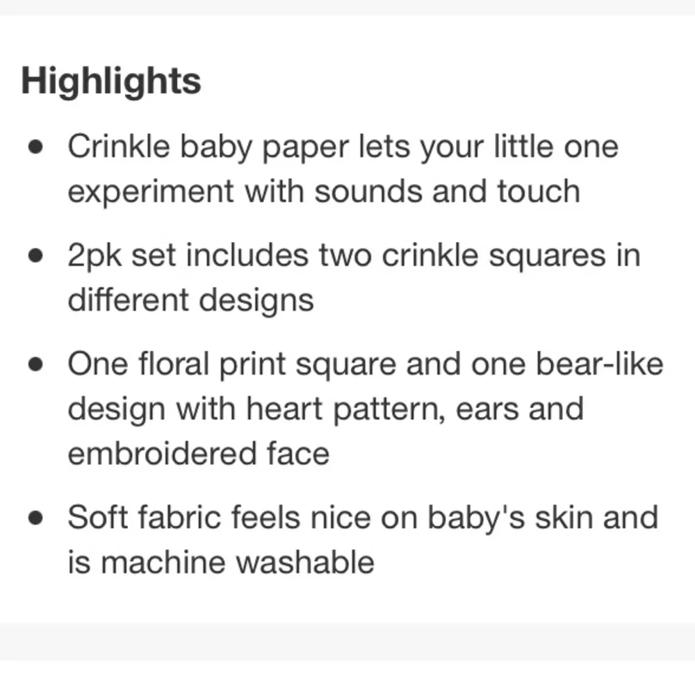 Crinkle Baby Paper 2pk - Cloud Island Pink